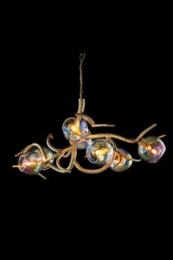 Ersa magical 7-light chandelier with iridescent glass bubbles - Chandeliers by Brand Von Egmond