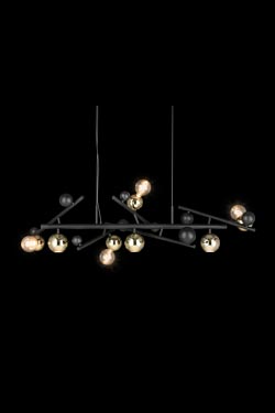 Galaxy constellation black chandelier 7 lights