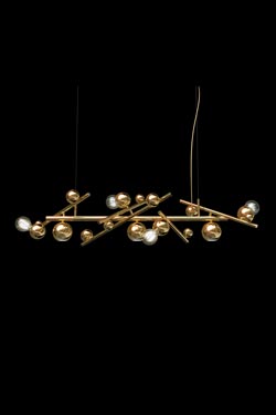 Lustre constellation 7 lumières en laiton Galaxy - Lustre by Brand Von Egmond