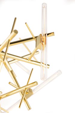 Lustre en laiton brillant 7 lumières Linea 