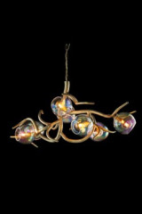 Lustre enchanté 7 lumières de bulles de verre iridescent Ersa - Lustre by Brand Von Egmond