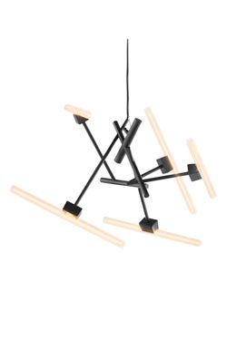 Lustre noir mat 5 lumières Linea  - Lustre by Brand Von Egmond