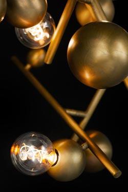 Galaxy constellation pendant light burnished brass 3 lights