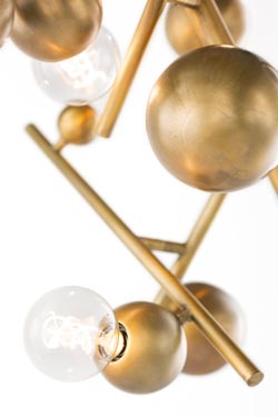 Galaxy constellation pendant light burnished brass 3 lights