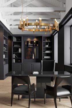 Shiro lustre chandelier doré 18 lumières