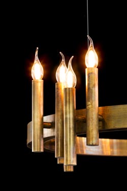 Shiro lustre chandelier doré 18 lumières