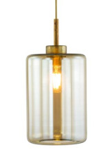 Suspension une lumière lanterne en verre bronze Louise - Suspension by Brand Von Egmond