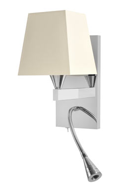 Applique de chevet avec flexible LED finition nickel brillant AL008 - Applique by Casadisagne