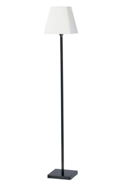 Slim floor lamp white pyramid lampshade and square base patina black 135cm LD58 - Floor lamps by Casadisagne