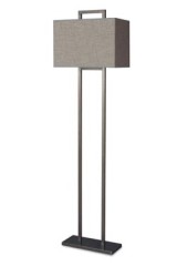 Lampadaire abat-jour gris, en bronze patiné LD75 - Lampadaire by Casadisagne