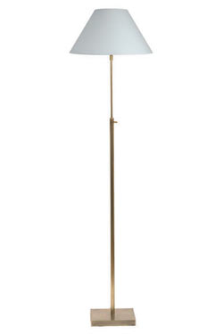 Lampadaire droit téléscopique en tubes ronds doré mat LD22 - Lampadaire by Casadisagne