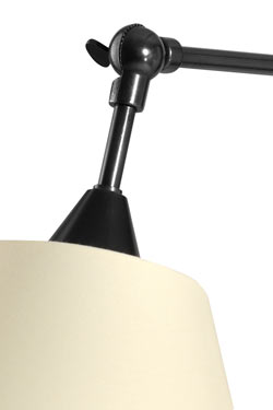 Lampe ajustable en métal patiné noir L88