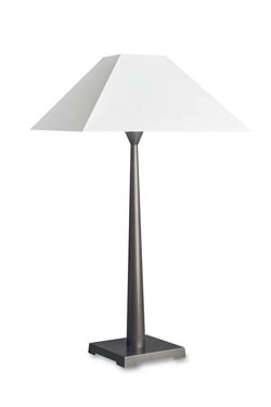 Lampe de table abat-jour pyramide blanc petit modèle L76