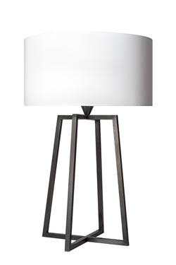 Lampe de table quatre pieds reliés en laiton patiné L176 - Lampe de table by Casadisagne