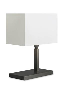 Lampe en bronze et chintz blanc L132 - Lampe de table by Casadisagne