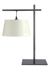 Lampe métal patiné noir forme potence L141 - Lampe de bureau by Casadisagne