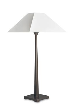 Lampe à poser abat-jour blanc pyramide L113 - Lampe de table by Casadisagne