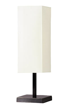 Lampe rectangulaire métal noir patiné L111 - Lampe de table by Casadisagne