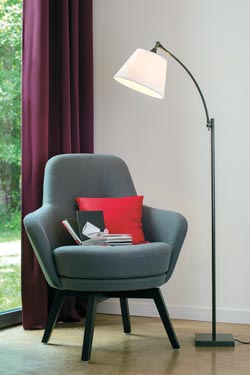 Liseuse avec potence en bronze patiné LD54 - Lampadaire by Casadisagne