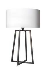 Patinated brass four-legged table lamp L176 - Table lamps by Casadisagne