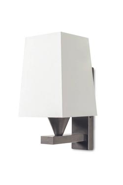 Wall lamp white shade patinated bronze finish AL32 - Wall lights by Casadisagne