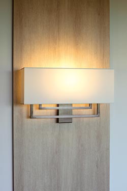 Large patinated bronze wall lamp white shade AL104 - Wall lights by Casadisagne