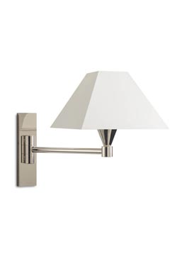 Polished nickel wall lamp with articulated arm AL250 - Wall lights by Casadisagne