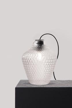 API lampe de table verre transparent