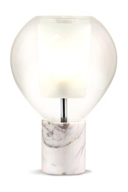 Circé lampe de table en marbre blanc - Lampe de table by Concept Verre
