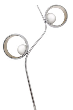 Okio Totem floor lamp chrome metallic glassware