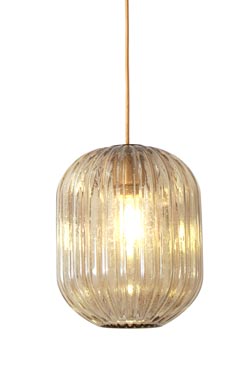Hammam pendant lampion in gold glass - Pendants by Concept Verre