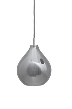 Water drop pendant in chrome glass and satin glass Circé - Pendants by Concept Verre