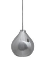 Water drop pendant in chrome glass and satin glass Circé - Pendants by Concept Verre