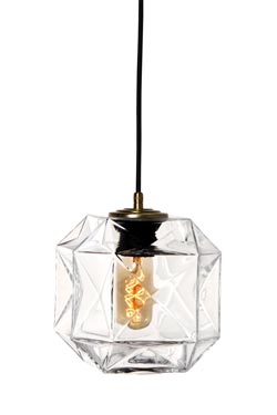Senso suspension géométrique en verre finition transparente - Suspension by Concept Verre