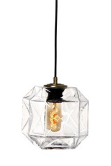 Senso suspension géométrique en verre finition transparente - Suspension by Concept Verre