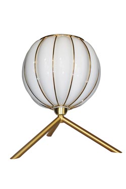 Casamance glass ball and brushed brass table lamp - Table lamps by Concept Verre