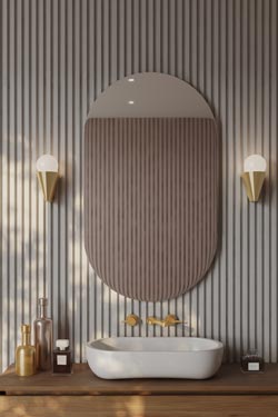 Applique de salle de bain noire brillant Cornet