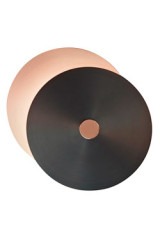 Applique Eclipse 2 disques cuivre satiné-graphite-cuivre poli petit modèle - Applique by CVL Luminaires