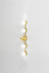 Backstage applique de salle de bain 4 lumières en laiton satiné - Salle de bains by CVL Luminaires