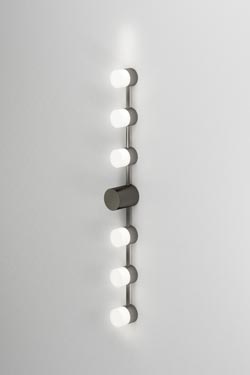 Backstage 6-light bathroom wall lamp in polished graphite - Bathroom lighting by CVL Luminaires