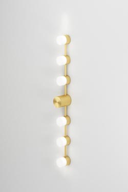 Backstage 6-light bathroom wall lamp in satin brass - Bathroom lighting by CVL Luminaires