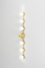 Backstage 6-light bathroom wall lamp in satin brass - Bathroom lighting by CVL Luminaires