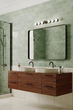 Backstage 6-light bathroom wall lamp in satined graphite