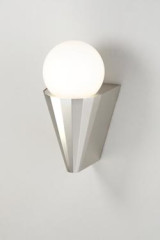 Contemporary bathroom wall light in satin nickel - Bathroom lighting by CVL Luminaires
