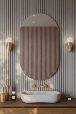 Cornet wall light white ball and polished nickel