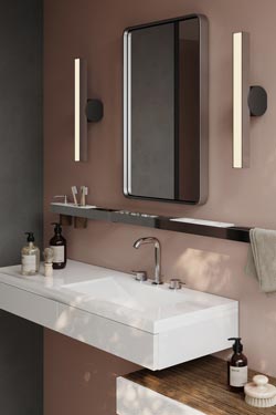 Callée V2 applique de salle de bain nickel satiné et graphite