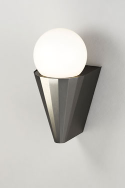 Cornet applique rétro de salle de bain en cône couleur graphite - Salle de bains by CVL Luminaires