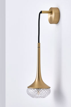 Flea applique contemporaine en trompette dorée