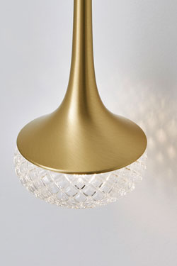Flea applique contemporaine en trompette dorée