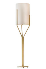 Arborescence floor lamp S, golden stems and lampshade in White Drop Paper  - Floor lamps by CVL Luminaires